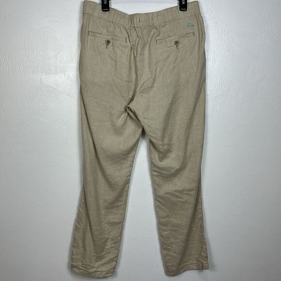 Tommy Bahama Linen Blend Straight Leg Pants In Sandbar Size L - Picture 4 of 10